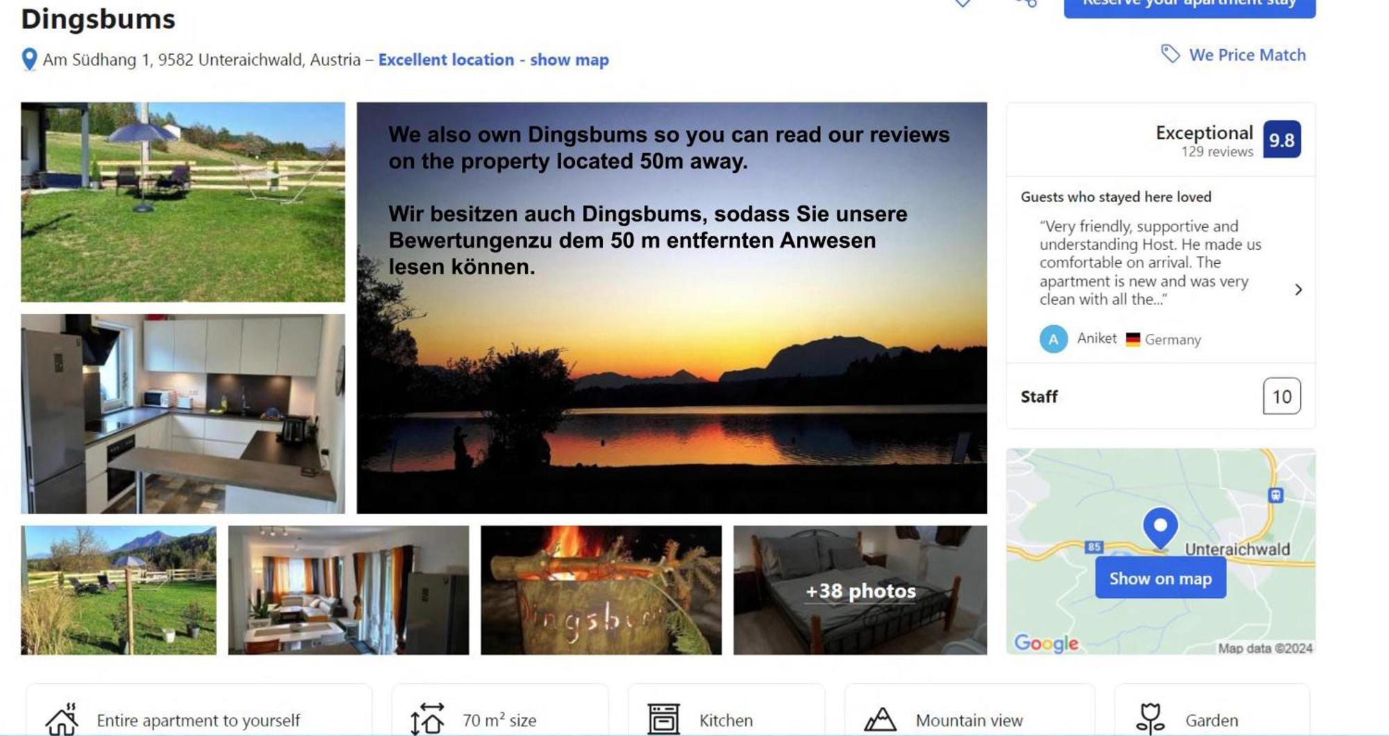 Ding Ding Lejlighed Unteraichwald Eksteriør billede